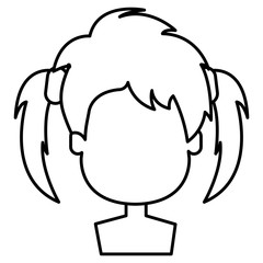 happy little girl shirtless character