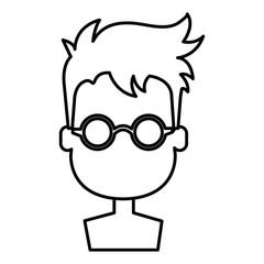 happy little boy shirtless character