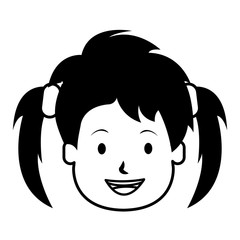little girl head icon