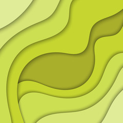 Abstract green background with waves. Abstract wavy background. 