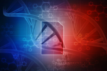 3d render of dna structure, abstract background
