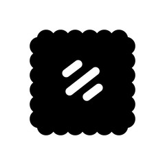 postal stamp filled vector icon