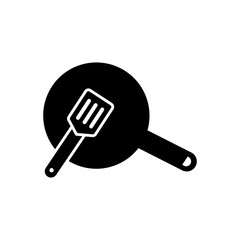 coking pan filled vector icon