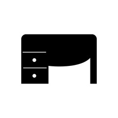 working table filled vector icon