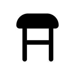 comfortable chair filled vector icon