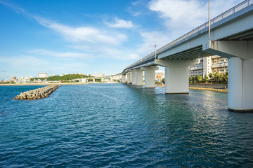 Fototapeta na wymiar Tomari Port in Naha, Okinawa, Japan
