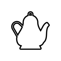 Obraz premium tea kettle outlined vector icon, teapot outlined symbol. Simple, modern flat vector illustration for mobile app, website or desktop app