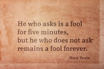 ask fool Twain