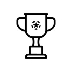 championship cup outlined vector icon, winner award outlined symbol. Simple, modern flat vector illustration for mobile app, website or desktop app