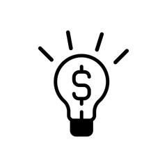 business idea outlined vector icon, outlined business concept symbol. Simple, modern flat vector illustration for mobile app, website or desktop app