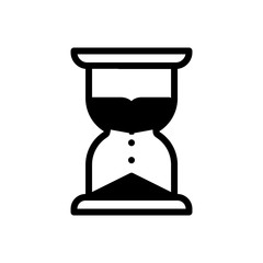 sand clock outlined vector icon. Simple, modern flat vector illustration for mobile app, website or desktop app