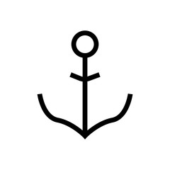 anchor outlined vector icon. Simple, modern flat vector illustration for mobile app, website or desktop app