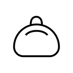 leather bag outlined vector icon. Outlined symbol of backpack. Simple, modern flat vector illustration for mobile app, website or desktop app