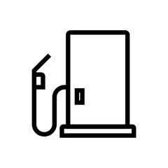 gas station outlined vector icon. Outlined symbol of fuelstation. Simple, modern flat vector illustration for mobile app, website or desktop app