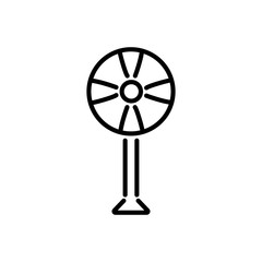 fan outlined vector icon. Outlined symbol of air colooler. Simple, modern flat vector illustration for mobile app, website or desktop app