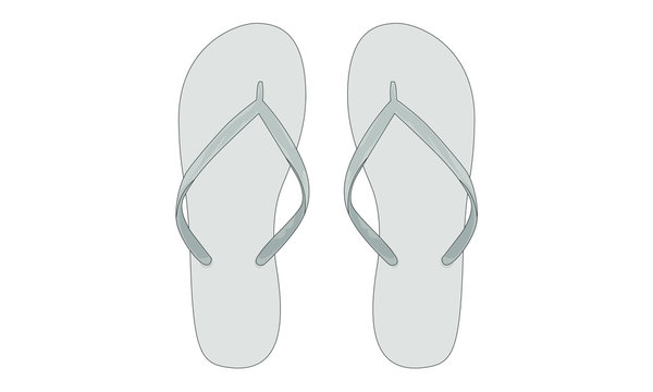 flip flop template vector mockup