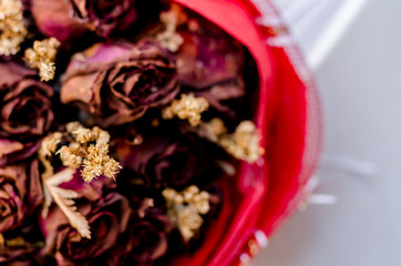 Dry rose signifies lost love, bad valentine, broken heart