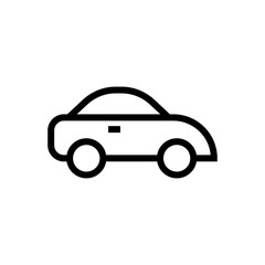 fast car outlined vector icon. Outlined symbol of personal car. Simple, modern flat vector illustration for mobile app, website or desktop app
