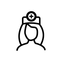 nurse outlined vector icon.