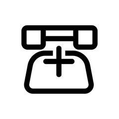 Fototapeta premium home telephone outlined vector icon.
