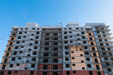 Fototapeta premium tower crane on the construction of a high-rise building