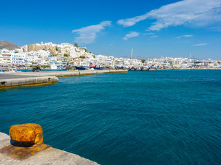 Hora view, the capital of Naxos island, Cyclades, Greece - obrazy, fototapety, plakaty