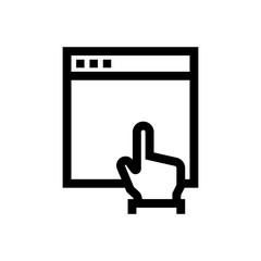 website click outlined vector icon