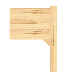 wooden sign isolated on a white background