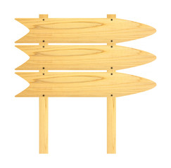 wooden sign isolated on a white background