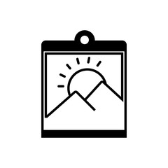 picture frame outlined vector icon