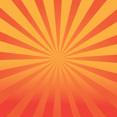 Geometric orange background of repeating circular lines. The lights of a sun. 