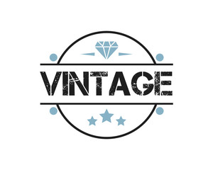 round vintage retro logo badge design illustration,vintage design style, designed for apparel and logo