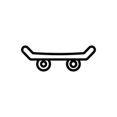 skateboard outlined vector icon