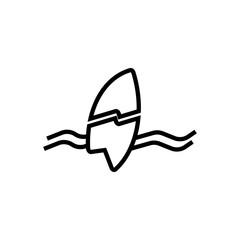 surfing outlined vector icon