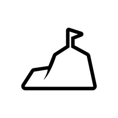 mountain outlined vector icon