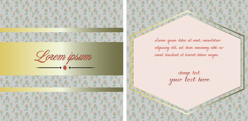 vector floral invitation card..