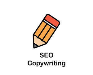 pencil icon search engine optimization cartoon design illustration.cartoon design style, designed for web and app