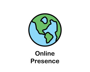 online web icon search engine optimization cartoon design illustration.cartoon design style, designed for web and app