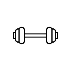 barbell outlined vector icon