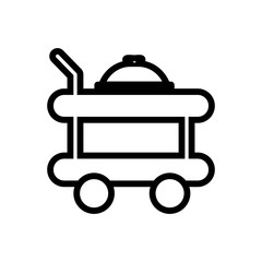 room service outlined vector icon