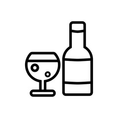 wine outlined vector icon