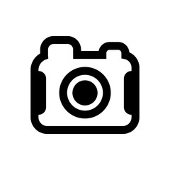 photo camera outlined vector icon