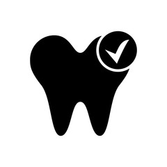 healthy teeth filled vector icon