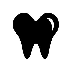tooth filled vector icon