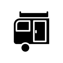 caravan filled vector icon