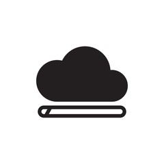 loading cloud filled vector icon. Modern simple isolated sign. Pixel perfect vector  illustration for logo, website, mobile app and other designs