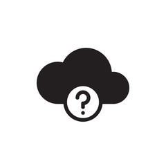 cloud information, cloud question filled vector icon. Modern simple isolated sign. Pixel perfect vector  illustration for logo, website, mobile app and other designs