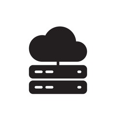 cloud server filled vector icon. Modern simple isolated sign. Pixel perfect vector  illustration for logo, website, mobile app and other designs