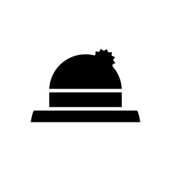 woman hat filled vector icon