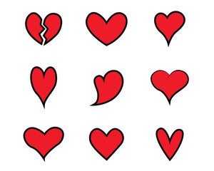 love icon cartoon design illustration.cartoon design style, designed for icon